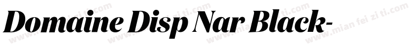 Domaine Disp Nar Black字体转换